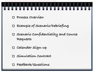 Faculty Simulation Overview Sp 2011