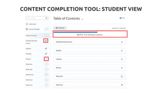 CONTENT COMPLETION TOOL: STUDENT VIEW
 