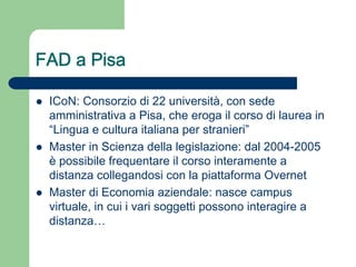 Servizi bibliotecari e formazione a distanza