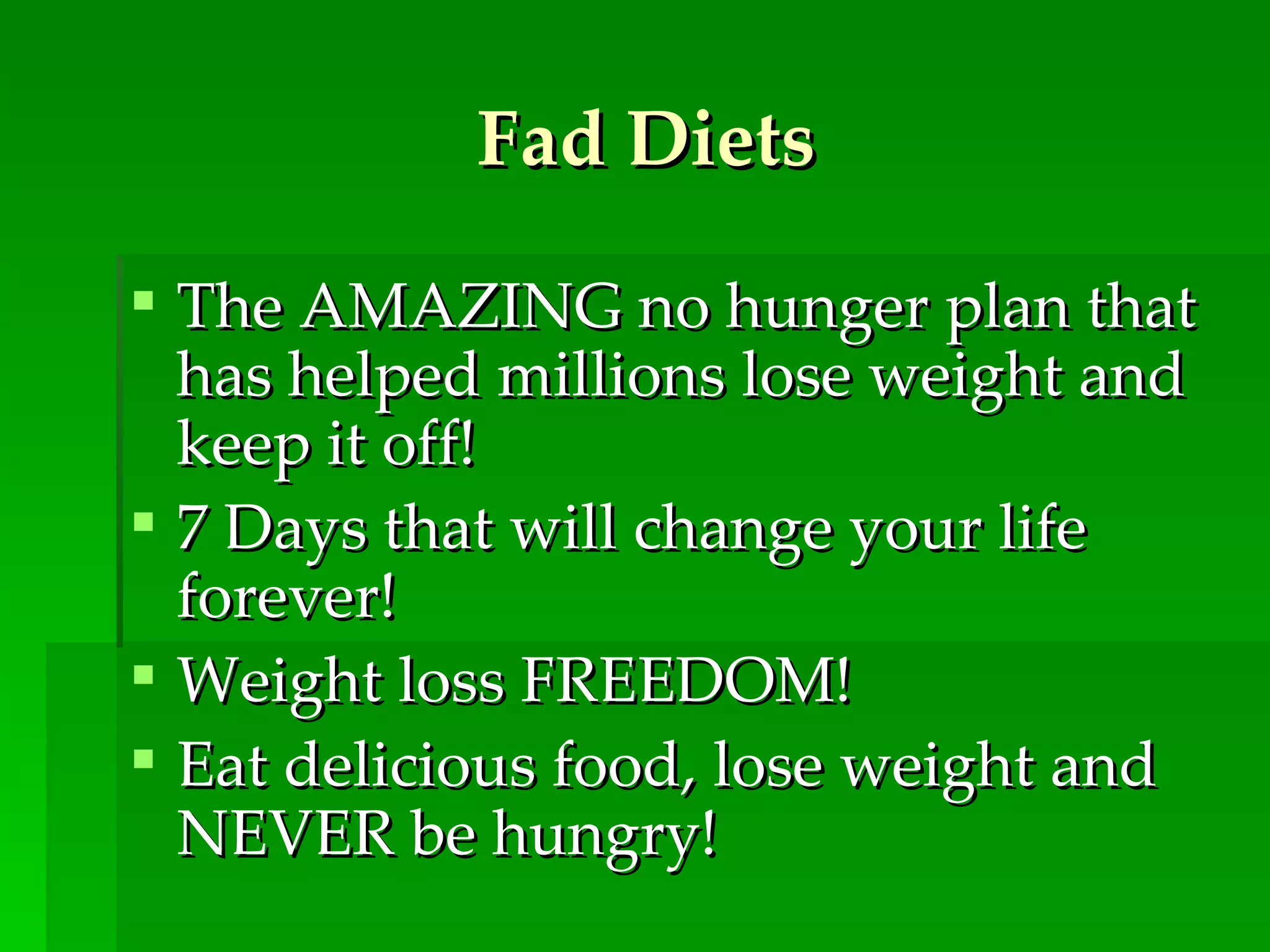 Fad diets | PPT