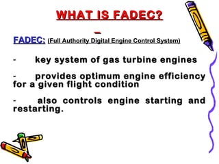 Fadec System.pdf Fadec full authority digital engine control-final | PPT
