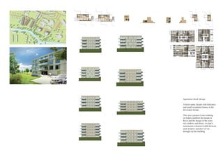 TEAM 4 ARCHITECTEN | Parkhoven 14
21.3 m²
Woonkamer
13.0 m²
Eetkamer
6.7 m²
Keuken
3.8 m²
Hal
1.2 m²
Toilet
MK
22.2 m²
Patio
1.9 m²
Berging
5.2 m²
Berging
4.8 m²
Bijkeuken
13.0 m²
Woonkamer 10.8 m²
Eetkamer
4.2 m²
Keuken
4.8 m²
Badkamer
12.9 m²
Slaapkamer
3.8 m²
Hal
1.2 m²
Toilet
MK
22.2 m²
Patio
1.9 m²
Berging
5.2 m²
Berging
10.1 m²
Slaapkamer
14.5 m²
Slaapkamer
4.1 m²
Badkamer
7.4 m²
Overloop
8.3 m²
Slaapkamer
10.1 m²
Slaapkamer
14.5 m²
Slaapkamer
4.1 m²
Badkamer
6.6 m²
Overloop
Apartment block Design
A brick outter facade with balconies
and small residential homes in the
developed design.
This was a project I was working
on helpin establish the facade in
Revit and the design of the exter-
nal windows and doors, we had a
minimumm tolerance/width between
each window and door of 1m
through out the building
 