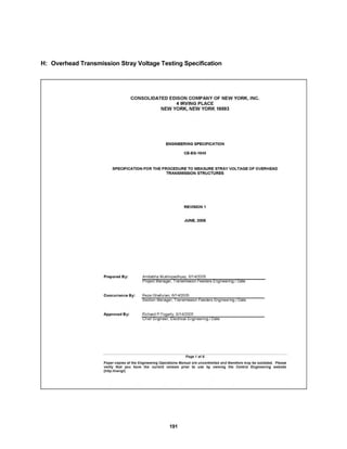191
H: Overhead Transmission Stray Voltage Testing Specification
 