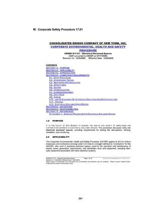 241
M: Corporate Safety Procedure 17.01
 