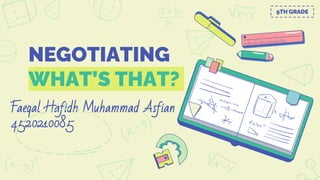 NEGOTIATING
WHAT’S THAT?
Faeqal Hafidh Muhammad Asfian
4520210085
9TH GRADE
 