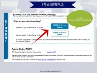 What to Expect on the FAFSA