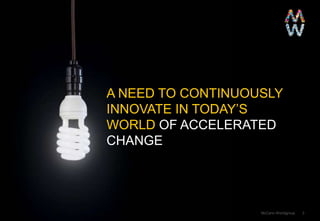 A NEED TO CONTINUOUSLY INNOVATE IN TODAY’S WORLD OF ACCELERATED CHANGE3