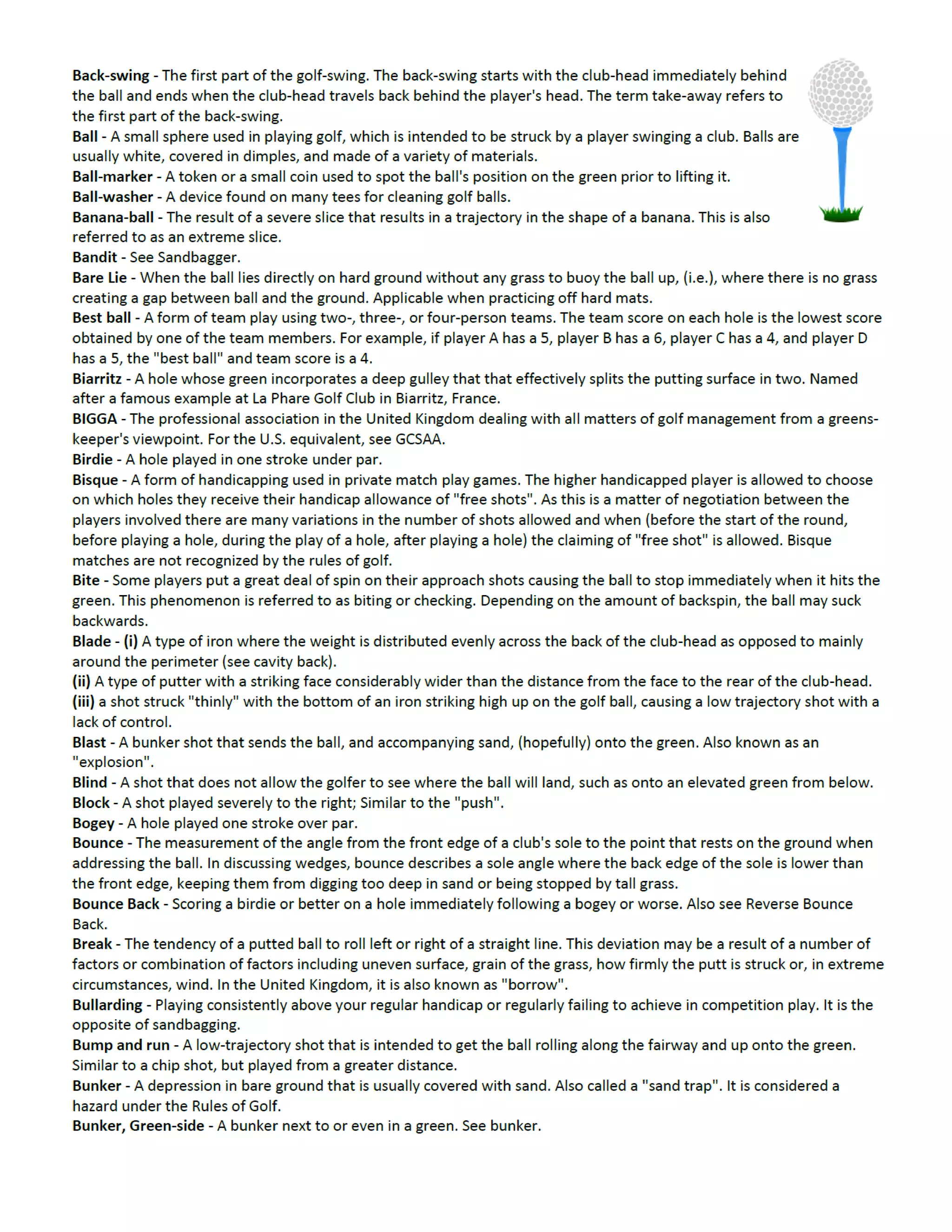 Fahad Al Rajaan - Golf Terminology | PDF