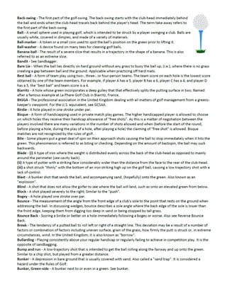 Fahad Al Rajaan - Golf Terminology | PDF
