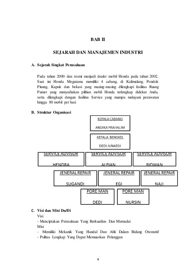 Contoh laporan jurusan tkr