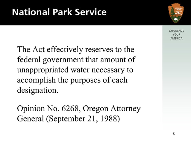 Federal Reserved Water Rights for Instream Flow Protection - Peter ...