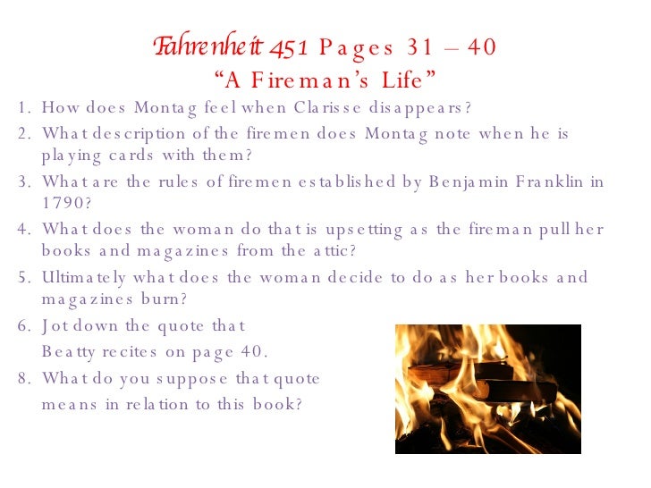 Fahrenheit 451 Part 1 Questions 97 03