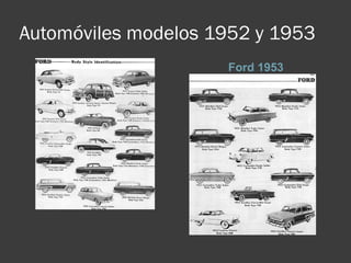 Automóviles modelos 1952 y 1953 Ford 1951 - 1952 Ford 1953 