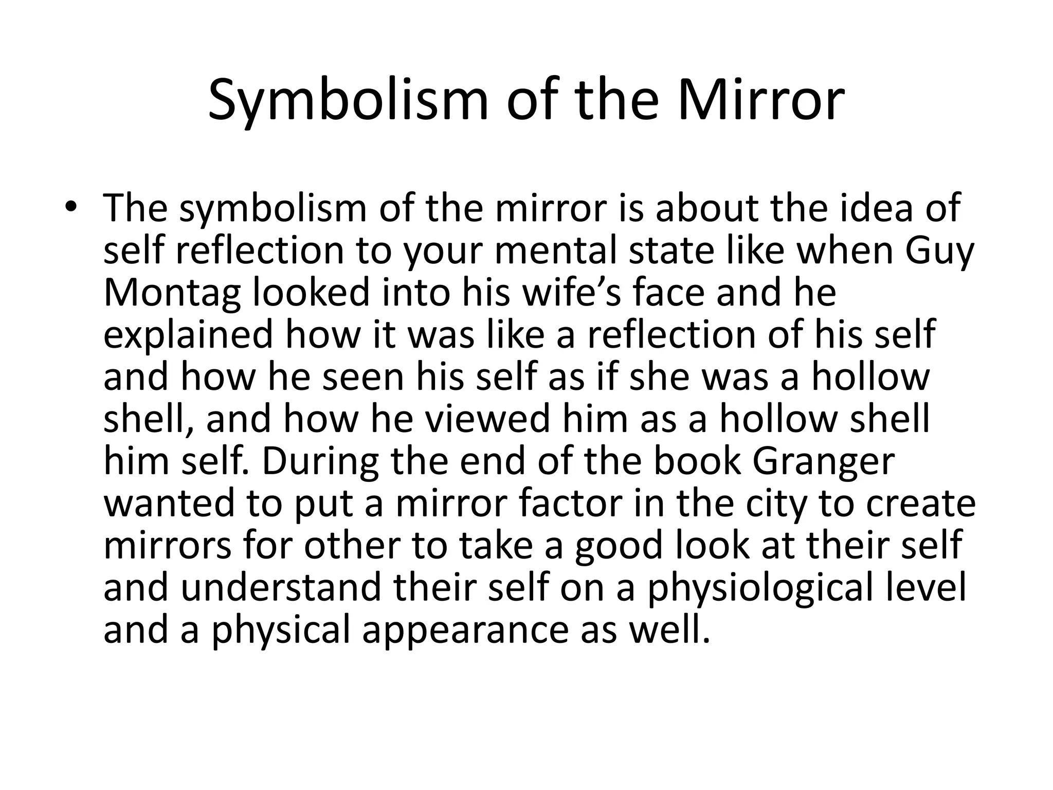 Fahrenheit 451 symbolism project PPT