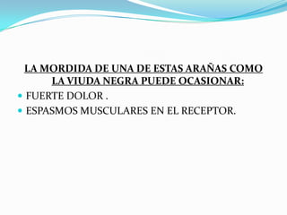 EL VENENO DE LAS ARAÑAS