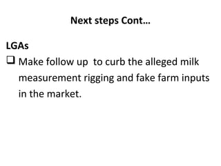 Faida Mali progress report