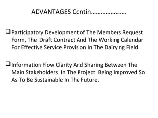 Faida mali MoreMilkiT progress report 