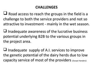 Faida mali MoreMilkiT progress report 