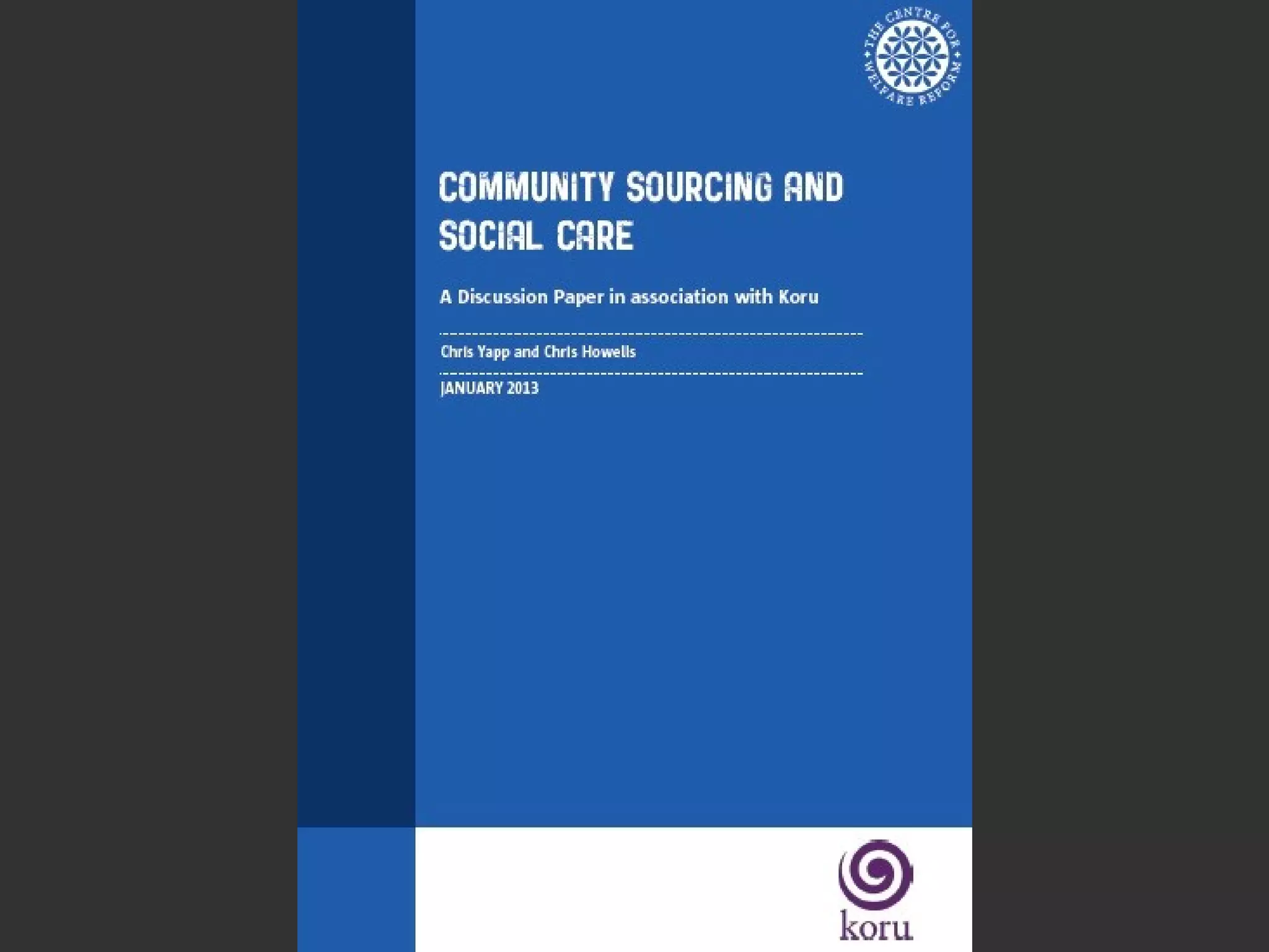 Re-investing in community