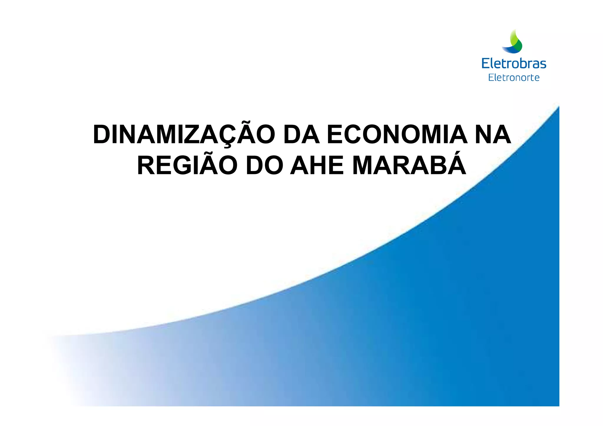DINAMIZAÇÃO DA ECONOMIA NA
REGIÃO DO AHE MARABÁ
 