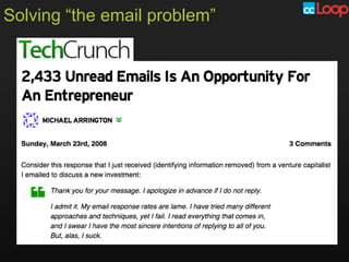 Solving “the email problem”
 