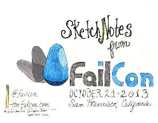 Sketchnotes of the FailCon [October 21, 2013 in SF, CA]