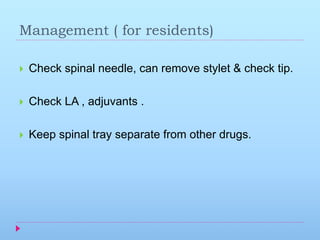 Failed spinal anaesthesia | PPTX