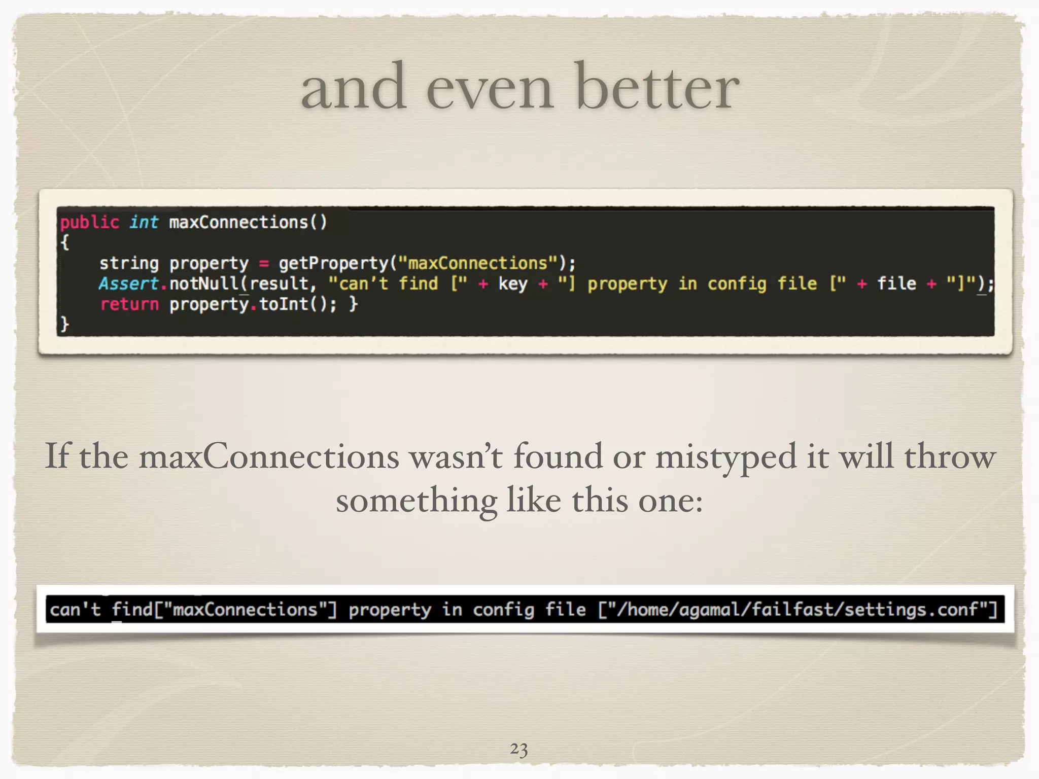23
and even better
If the maxConnections wasn’t found or mistyped it will throw!
something like this one:
 