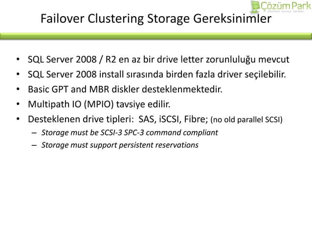 Failover Clustering Sql Server | PPT