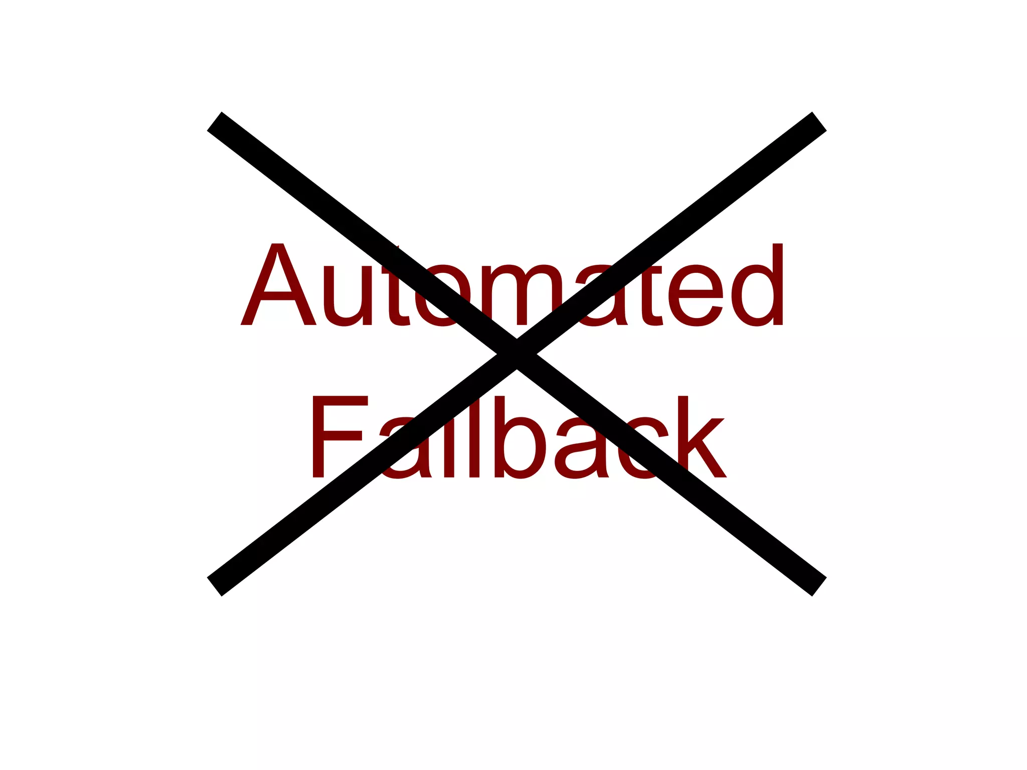 Automated
Failback
 