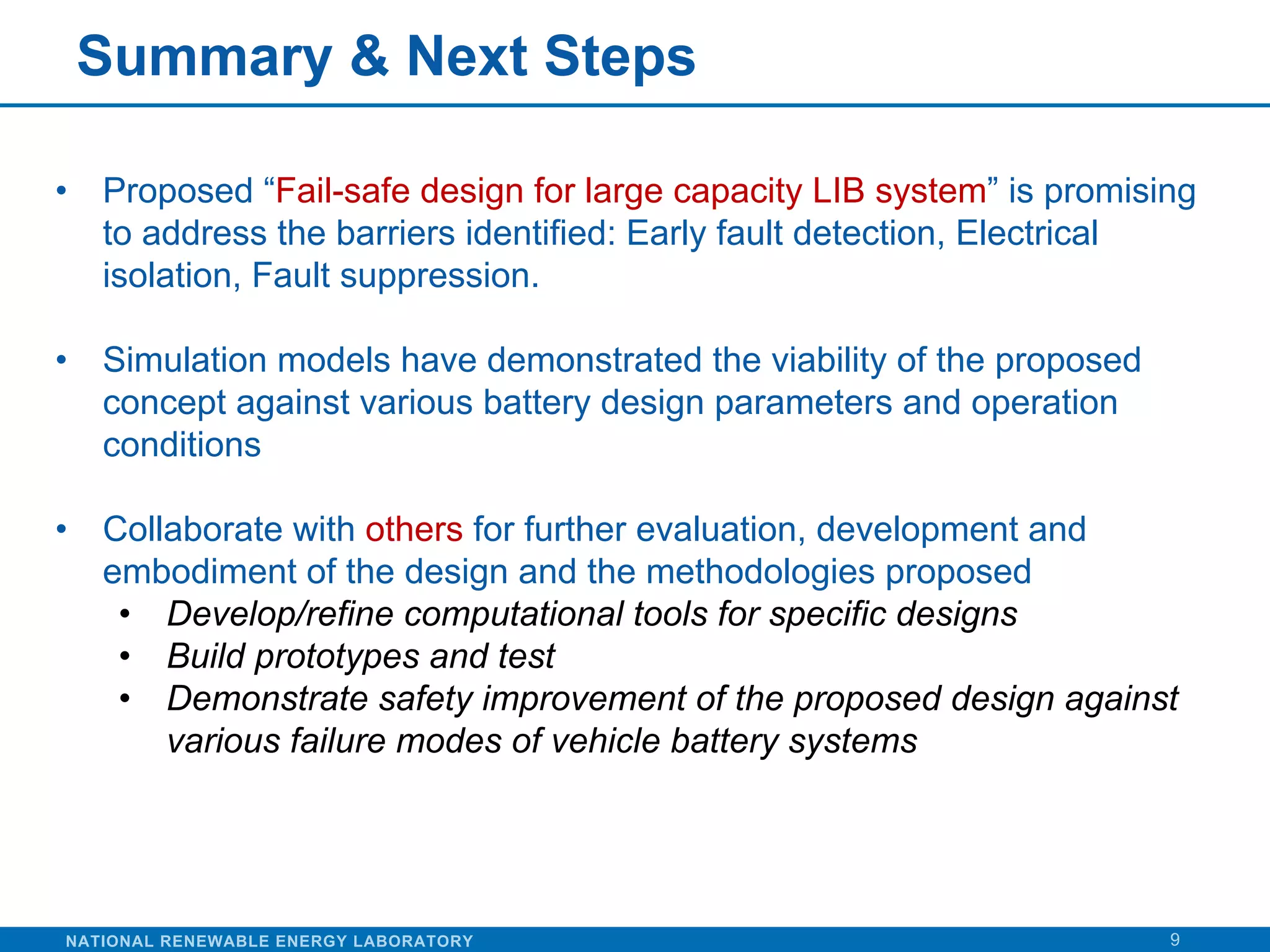Fail safe design for large capacity lithium ion batteries | PPT