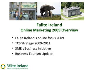 Failte Ireland Online Marketing 2009 Overview ,[object Object],[object Object],[object Object],[object Object]