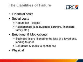 Life after business failure: Recovering from and making the most of ...