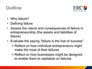 Defining Failure Life after business failure: Recovering from and making the most of ...