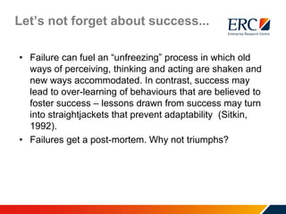 Life after business failure: Recovering from and making the most of ...