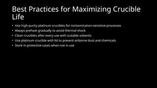 Failure Modes in Platinum Crucibles Creep, Contamination, and Oxidation ...