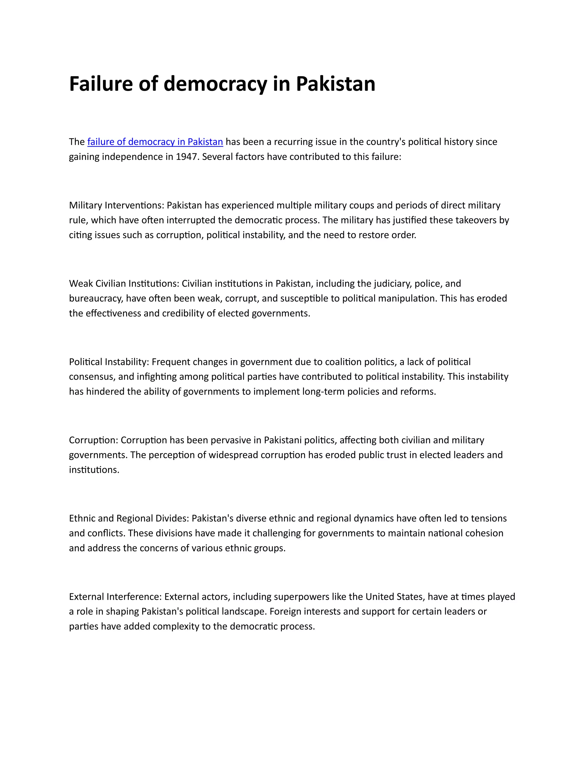 Failure of democracy in Pakistan.docx