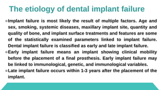 Failure of dental implant...........pptx