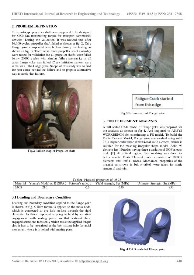 Failure prediction of propeller shaft prototype using finite element