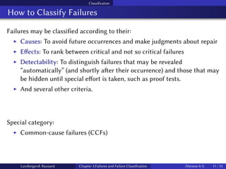 Failure Class List Example Failures and Failure Classificationmmmmm | PDF