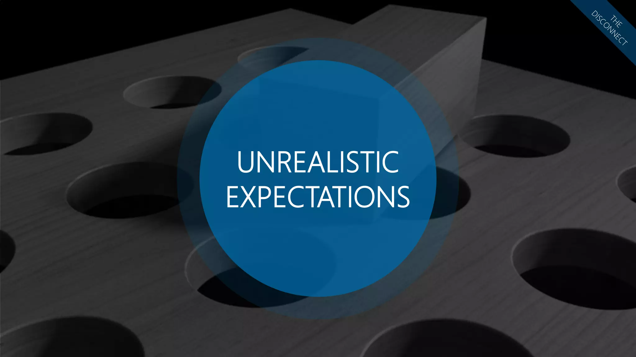 UNREALISTIC
EXPECTATIONS
 