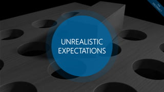 UNREALISTIC
EXPECTATIONS
 