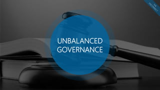 UNBALANCED
GOVERNANCE
 