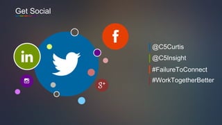 Get Social
@C5Curtis
@C5Insight
#FailureToConnect
#WorkTogetherBetter
 