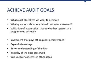 Audit: Breaking Down Barriers to Increase the Use of Data Analytics | PPTX