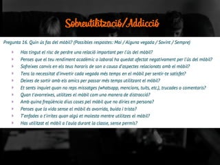Sobreutilització/Addicció
 
