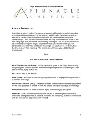Cabin Crew Initial Training_packet | PDF