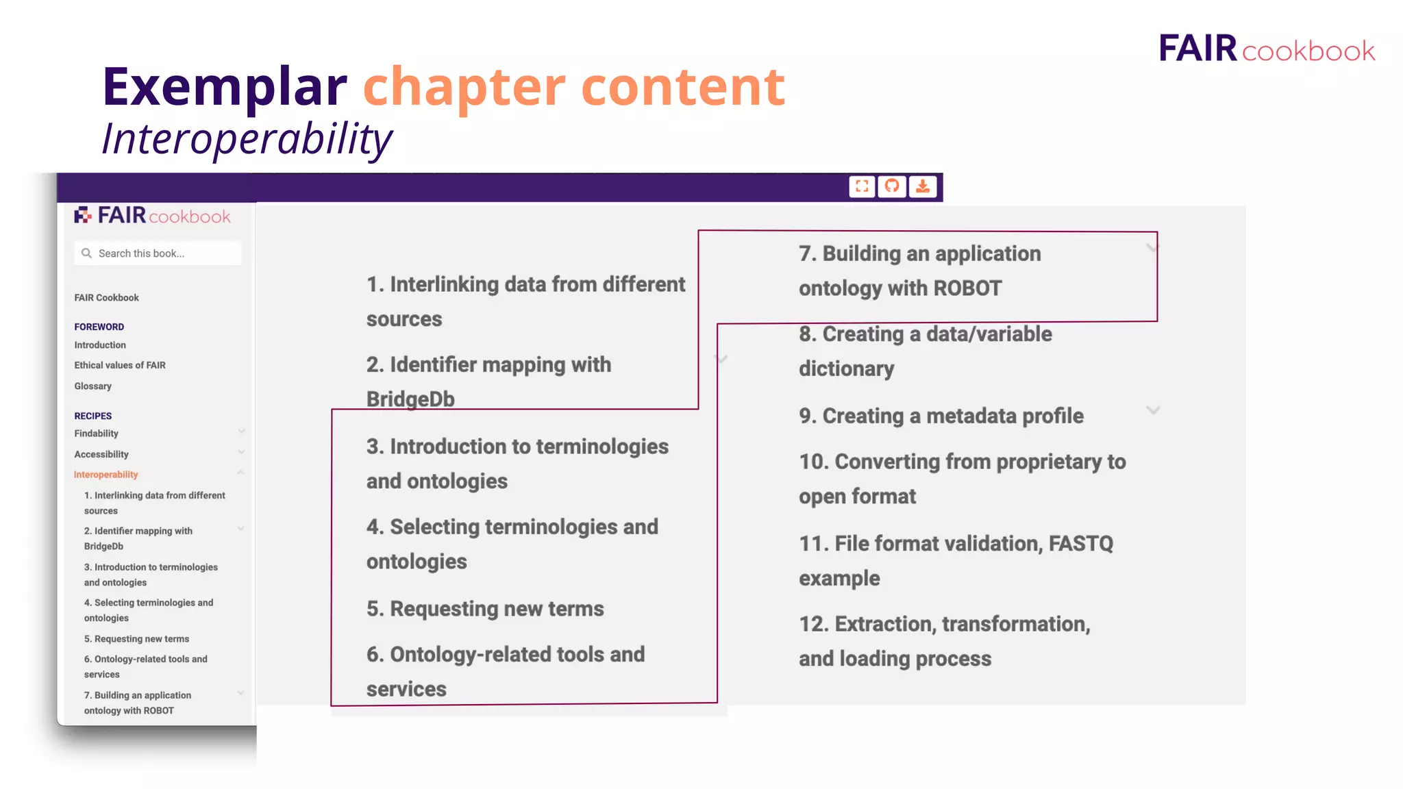 Exemplar chapter content
Interoperability
 