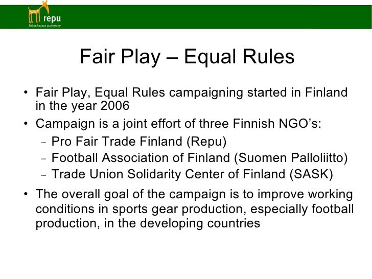 Fair Trade Equal Rules 131008