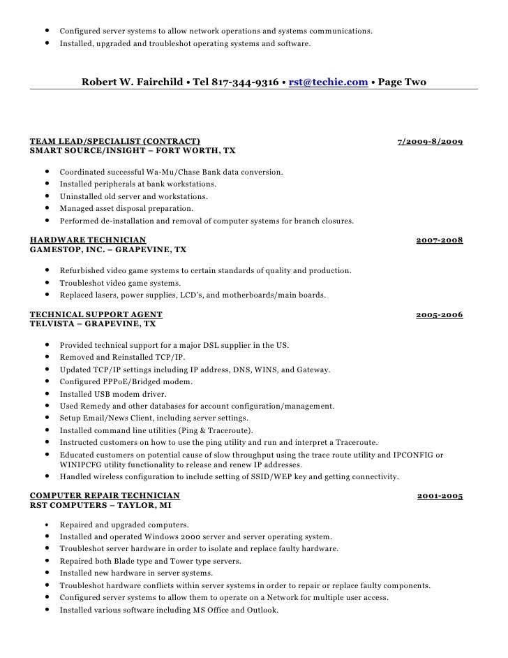 fairchild robert resume